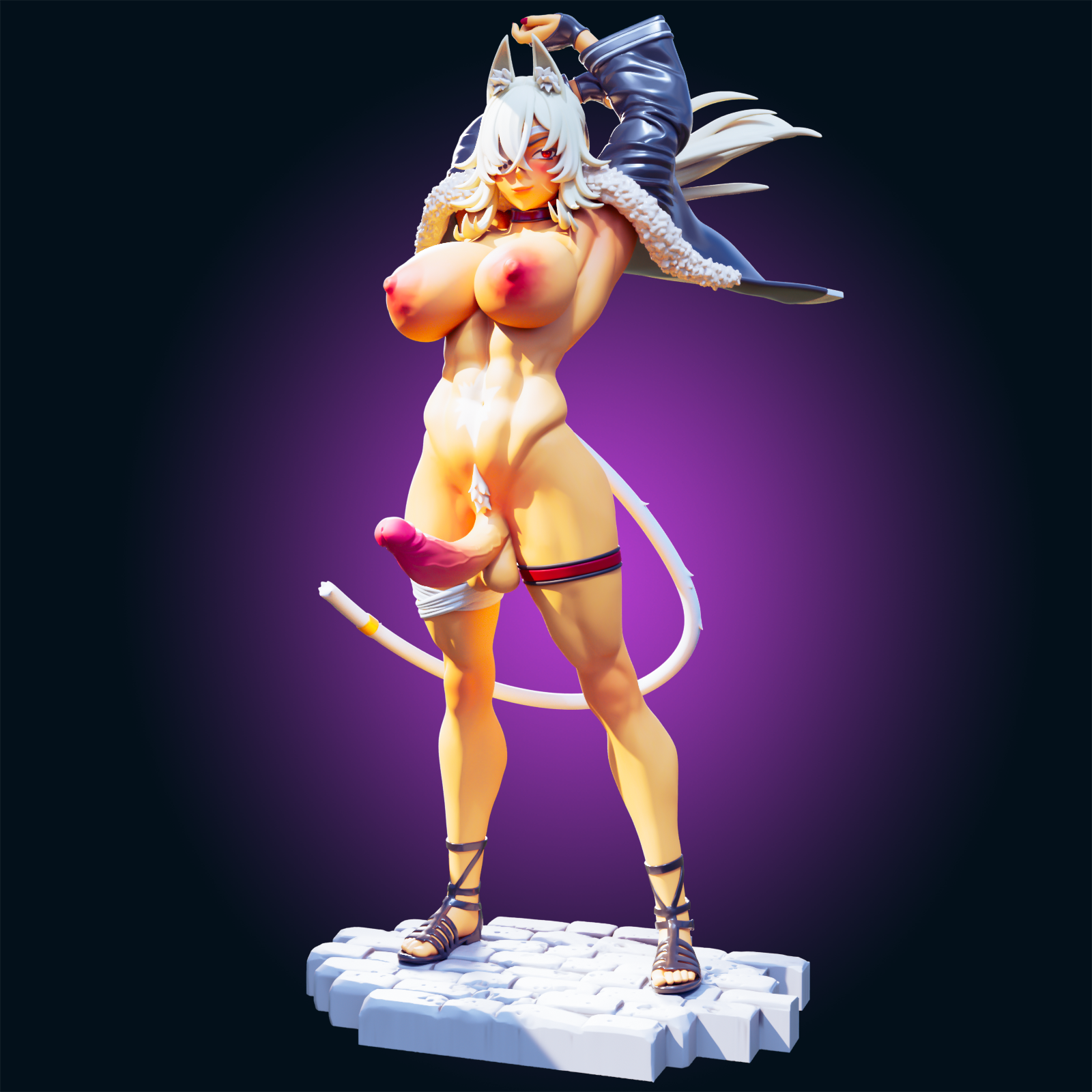 Ghislaine Muscle Mommy Statue | Mushoku Tensei Fan Art by Officer Rhu SFW,NSFW,Futa 3d printed,Ghislaine statue,futa statue,Mushoku Tensei statue,furry statue,nsfw statue