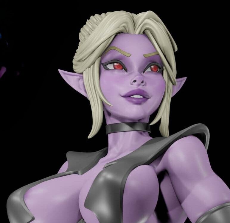 Minthara Statue | Baldur's Gate 3 Fan Art by Digital Dark SFW,NSFW,Futa 3d printed statue,3d printed,nsfw statue,futa statue,3d printed figure,Minthara Statue