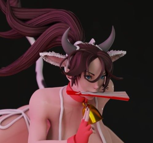 Mai Shiranui CowGirl Statue | Fatal Fury Fan Art by Momoji3d SFW,NSFW 3d printed,3d printed statue,nsfw statue,Mai Shiranui statue,Fatal Fury statue