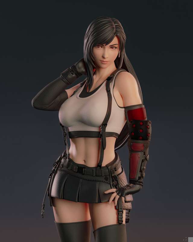 Tifa Lockhart Statue | Final Fantasy Fan Art by Abe3D SFW,NSFW 3d printed statue,nsfw statue,Tifa Lockhart Statue ,3d printed figure,3d printed,Final Fantasy Statue