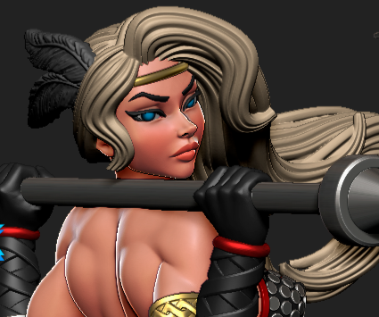 Amazon Statue | Dragon's Crown Fan Art by Digital Dark SFW,NSFW,Futa 3d printed statue,3d printed,nsfw statue,3d printed figure,Amazon Statue,Dragon's Crown Statue,futa statue