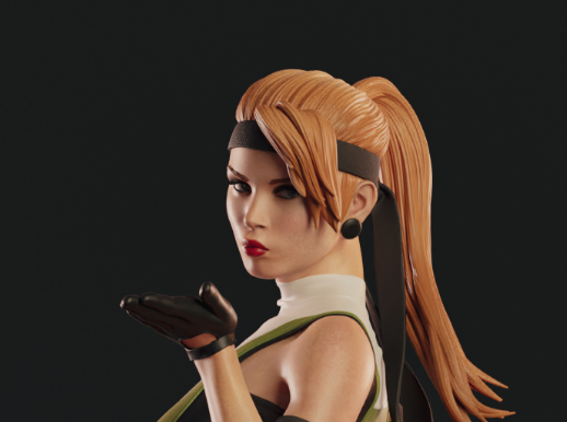 Sonya Blade Statue | Mortal Kombat Fan Art by Abe3D SFW,NSFW 3d printed statue,nsfw statue,Sonya Blade statue,mortal kombat,3d printed figure,3d printed