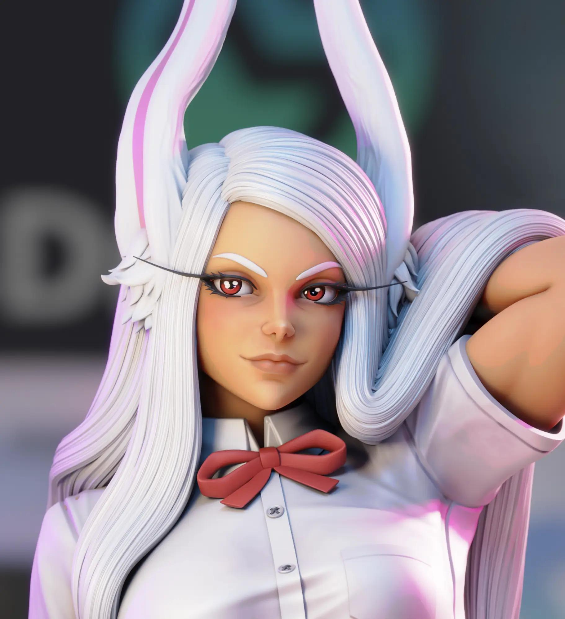 Mirko Statue | My Hero Academia Fan Art by 3Dmoonn SFW,NSFW 3d printed,3d printed statue,Mirko Statue,My Hero Academia statue,nsfw statue
