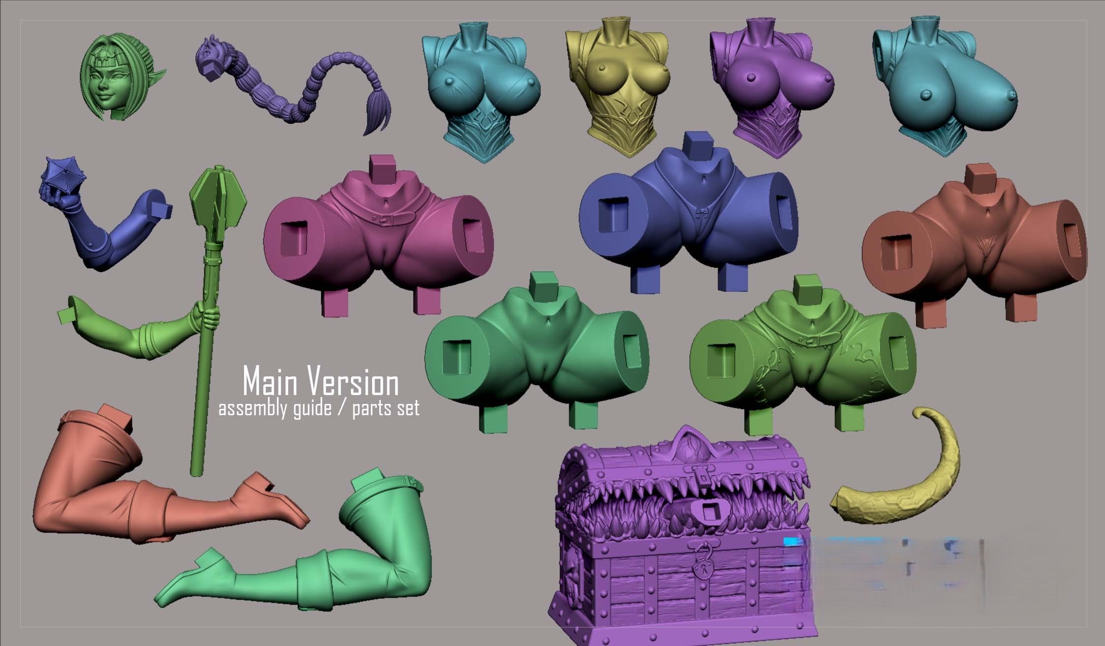 Statua Shadowheart e Mimic | Baldur’s Gate 3 Fan art di Digital Dark SFW,NSFW,Futa 3d printed statue,3d printed,nsfw statue,3d printed figure,Shadowheart and Mimic Statue,Baldur's Gate 3,futa statue