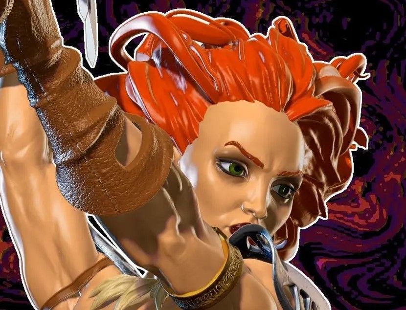 Red Sonja Statue | Marvel Fan Art by Yan H SFW,NSFW null