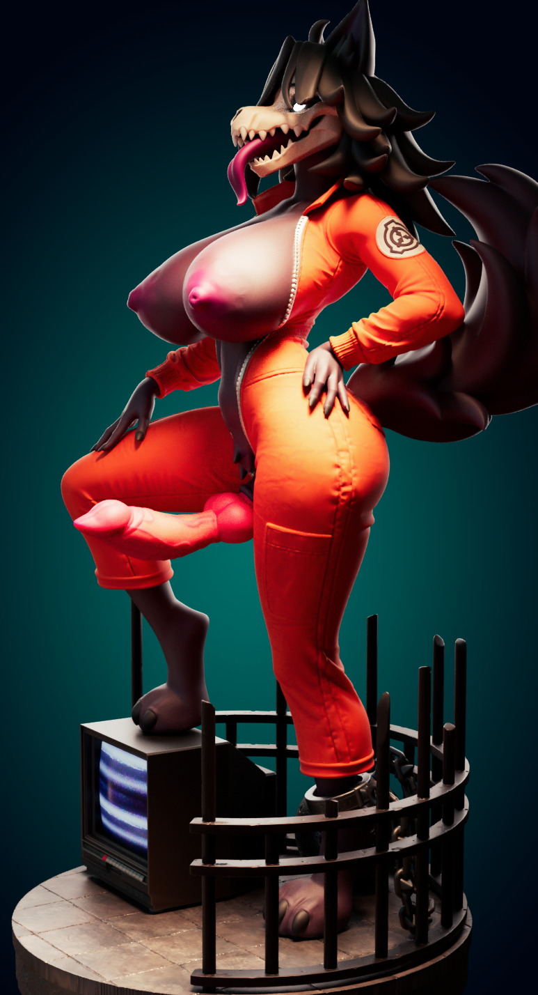 Mal0 Furry Statue | SCP Fan Art by Officer Rhu SFW,NSFW,Futa 3d printed statue,3d printed,3d printed figure,Mal0 Statue,SCP Statue,futa statue,nsfw statue,furry statue