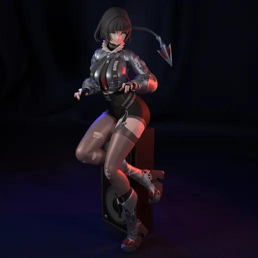 Jane Doe Statue | Zenless Zone Zero Fan Art by FunserviceSTL SFW,NSFW 3d printed statue,nsfw statue,Jane Doe statue,Zenless Zone Zero,3d printed figure,3d printed