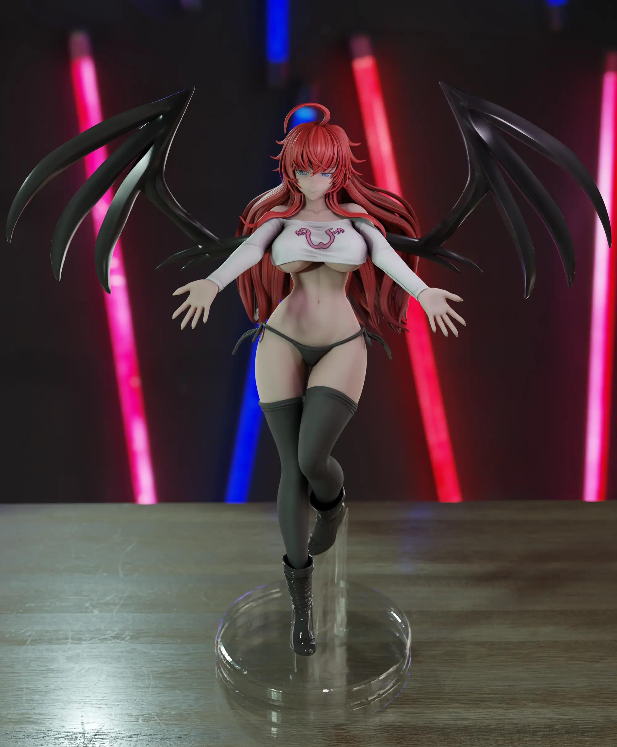 Rias Gremory Statue | High School DxD Fan Art by Momoji3d SFW,NSFW 3d printed,3d printed statue,nsfw statue,Rias Gremory statue,High School DxD statue