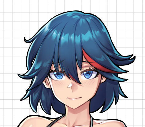 Ryuko Matoi Bikini V1 Sticker | Kill la Kill Vinyl Sticker SFW,NSFW sfw sticker,Ryuko Matoi sticker,nsfw sticker,Kill la Kill stickers,anime girl sticker