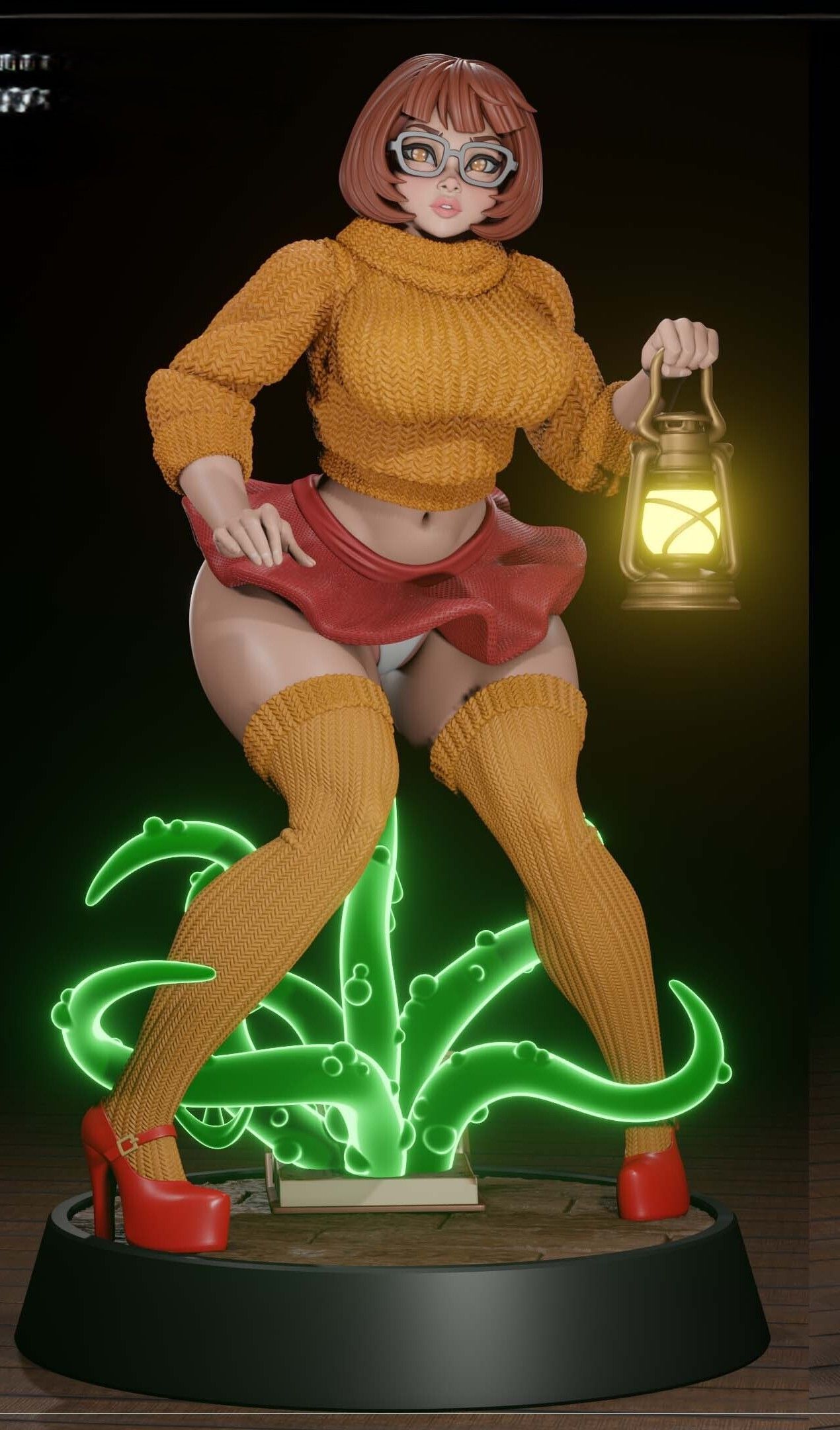 Estatua Velma Dinkley | Scooby-Doo Fan Art por Digital Dark SFW,NSFW,Futa 3d printed statue,3d printed,nsfw statue,futa statue,3d printed figure,Velma Dinkley Statue,Scooby-Doo statue