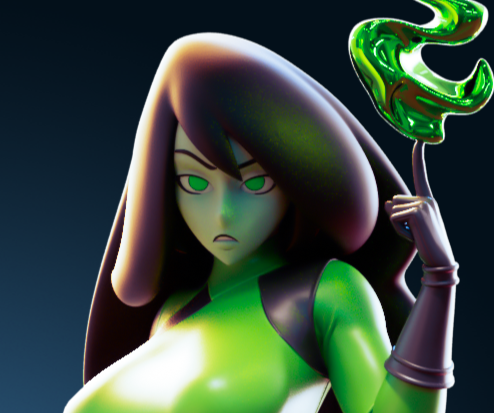 Statua Shego | Kim Possible Fan art di Officer Rhu SFW,NSFW,Futa 3d printed statue,3d printed,3d printed figure,Shego Statue,Kim Possible Statue,futa statue,nsfw statue
