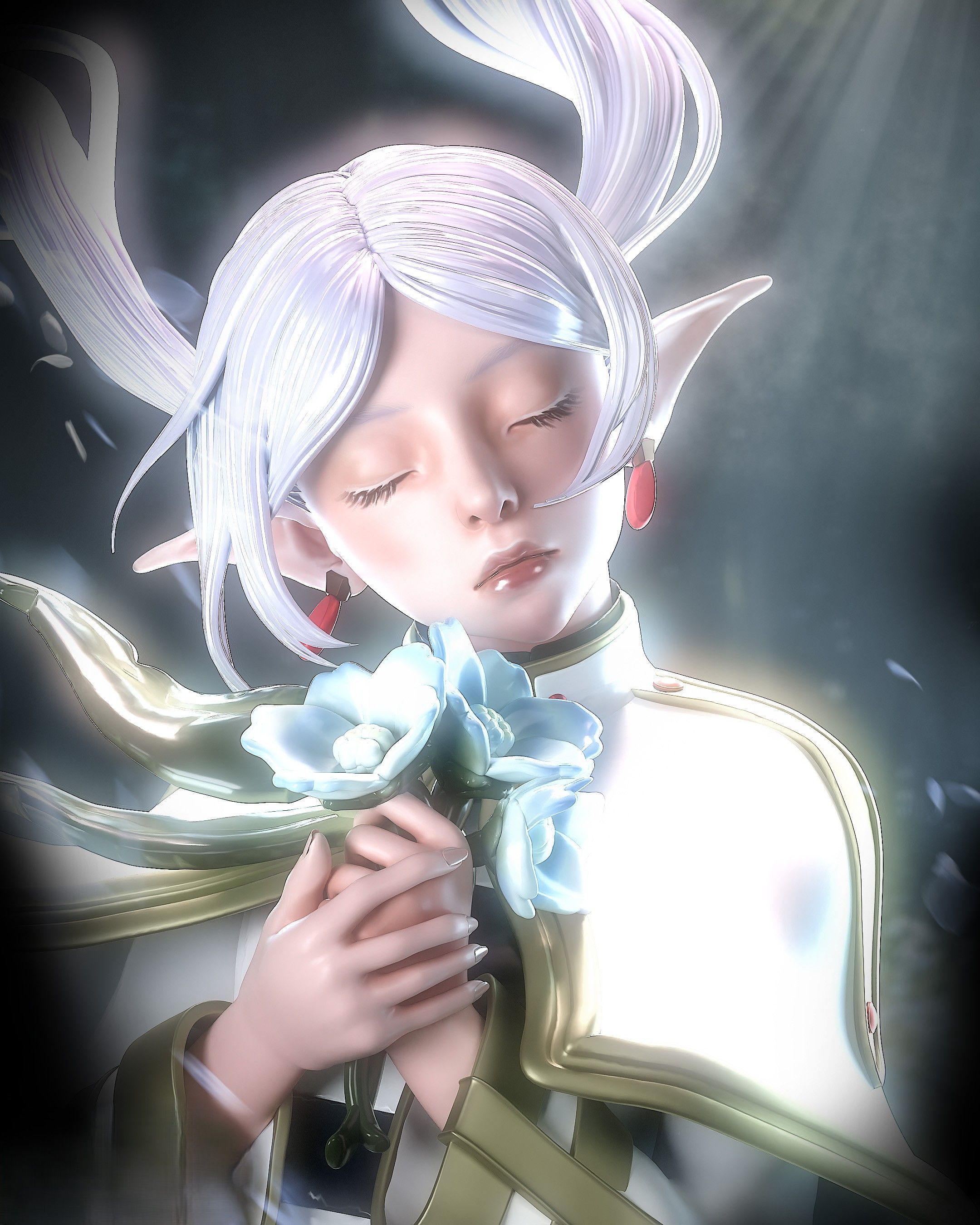 Frieren Statue | Frieren: Beyond Journey's End Fan Art by Nympha3D SFW,NSFW 3d printed statue,Frieren statue,3d printed figure,3d printed,Frieren: Beyond Journey's End statue,nsfw statue