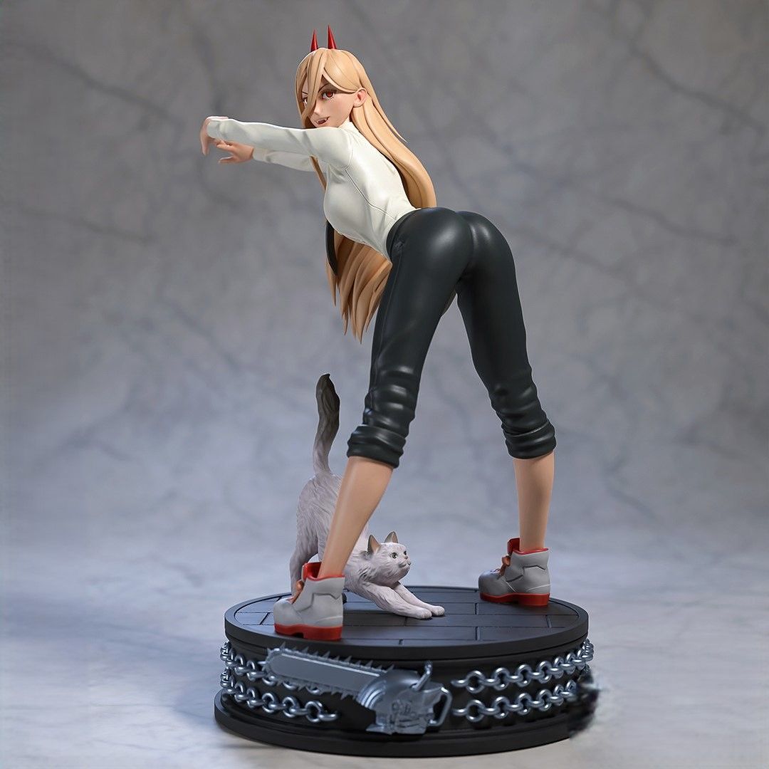 Power Statue | Chainsaw Man Fan Art by Azerama SFW,NSFW 3d printed,3d printed statue,nsfw statue,Power statue,Chainsaw Man statue