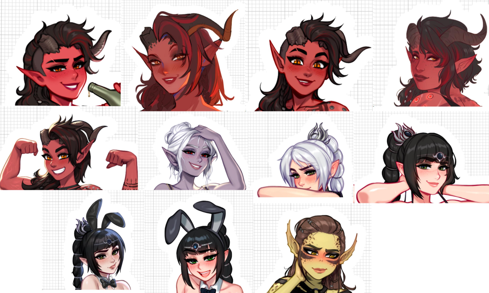 BG3 Mega Pack Sticker | Baldur's Gate 3 Vinyl Sticker SFW,NSFW Baldur's Gate 3 sticker,Baldur's Gate 3 nsfw,nsfw sticker,Shadowheart sticker,Karlach sticker,Minthara sticker