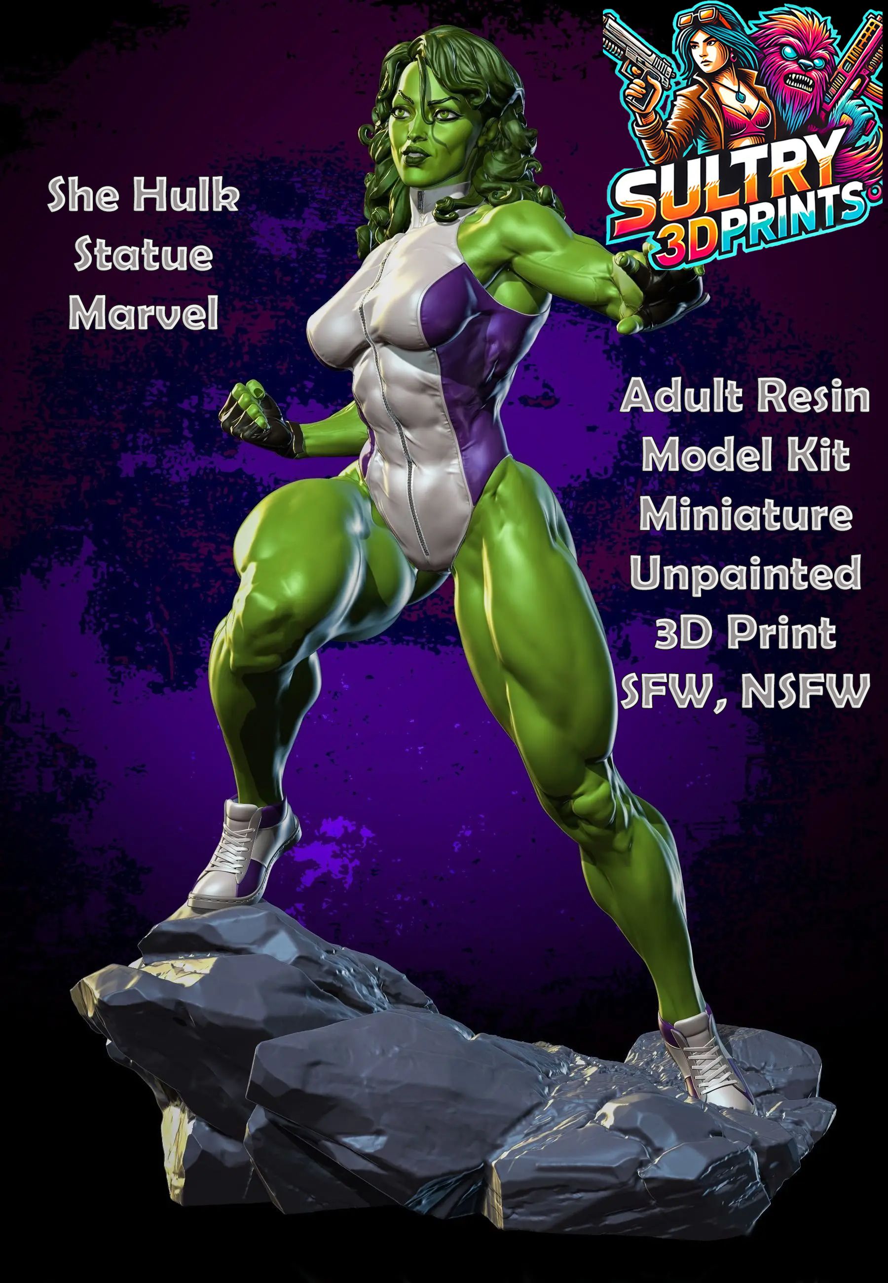 She Hulk Statue | Marvel Fan Art by Yan H SFW,NSFW null