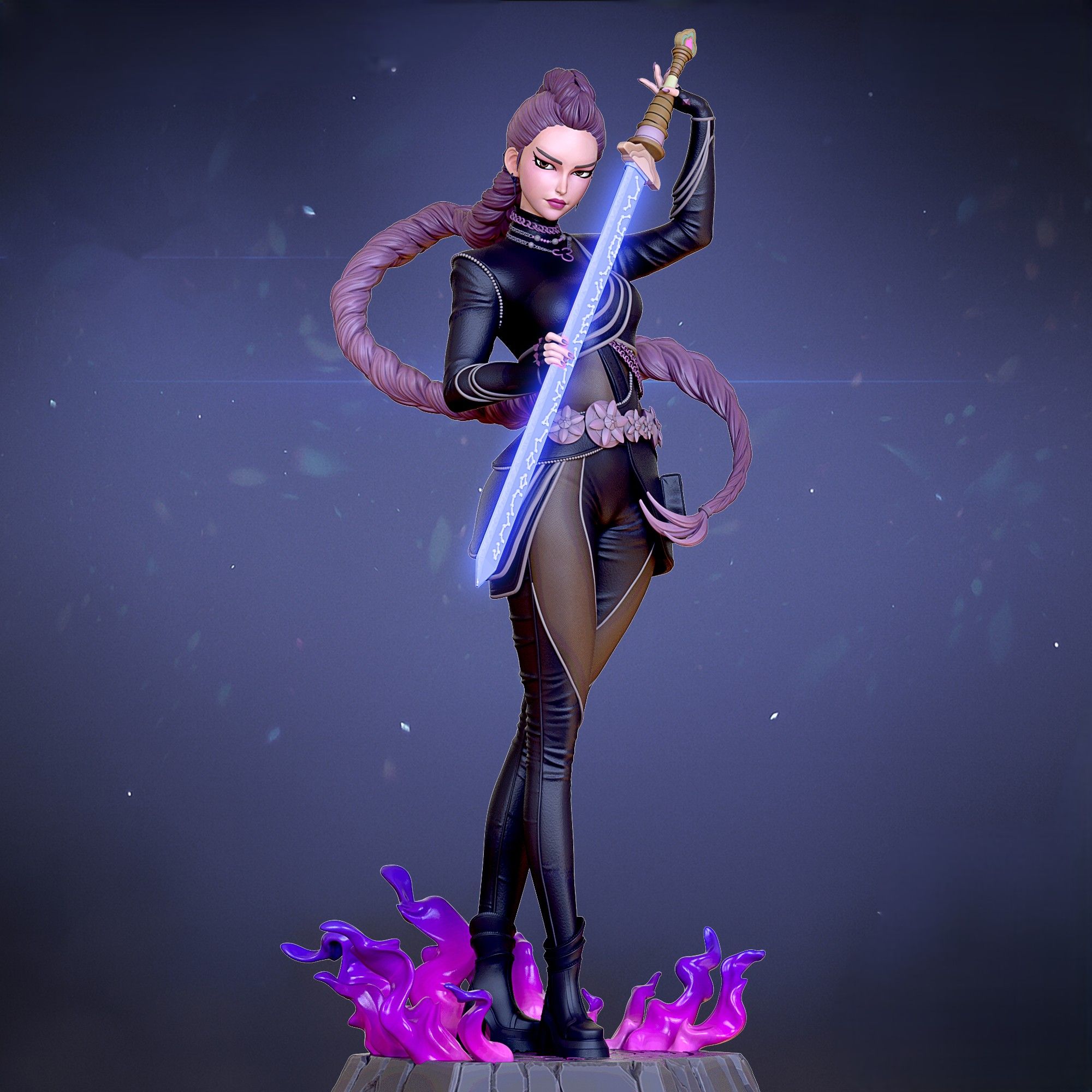 Rumi Statue | KPop Demon Hunters Fan Art by OXO3D SFW 3d printed,3d printed figure,KPop Demon Hunters Statue,Rumi Statue,sfw statue