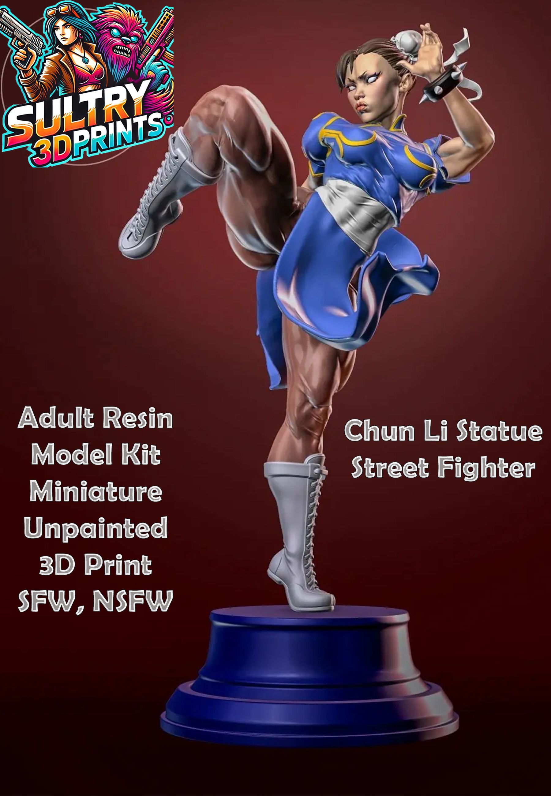 Chun Li Statue | Street Fighter Fan Art by Yan H SFW,NSFW null