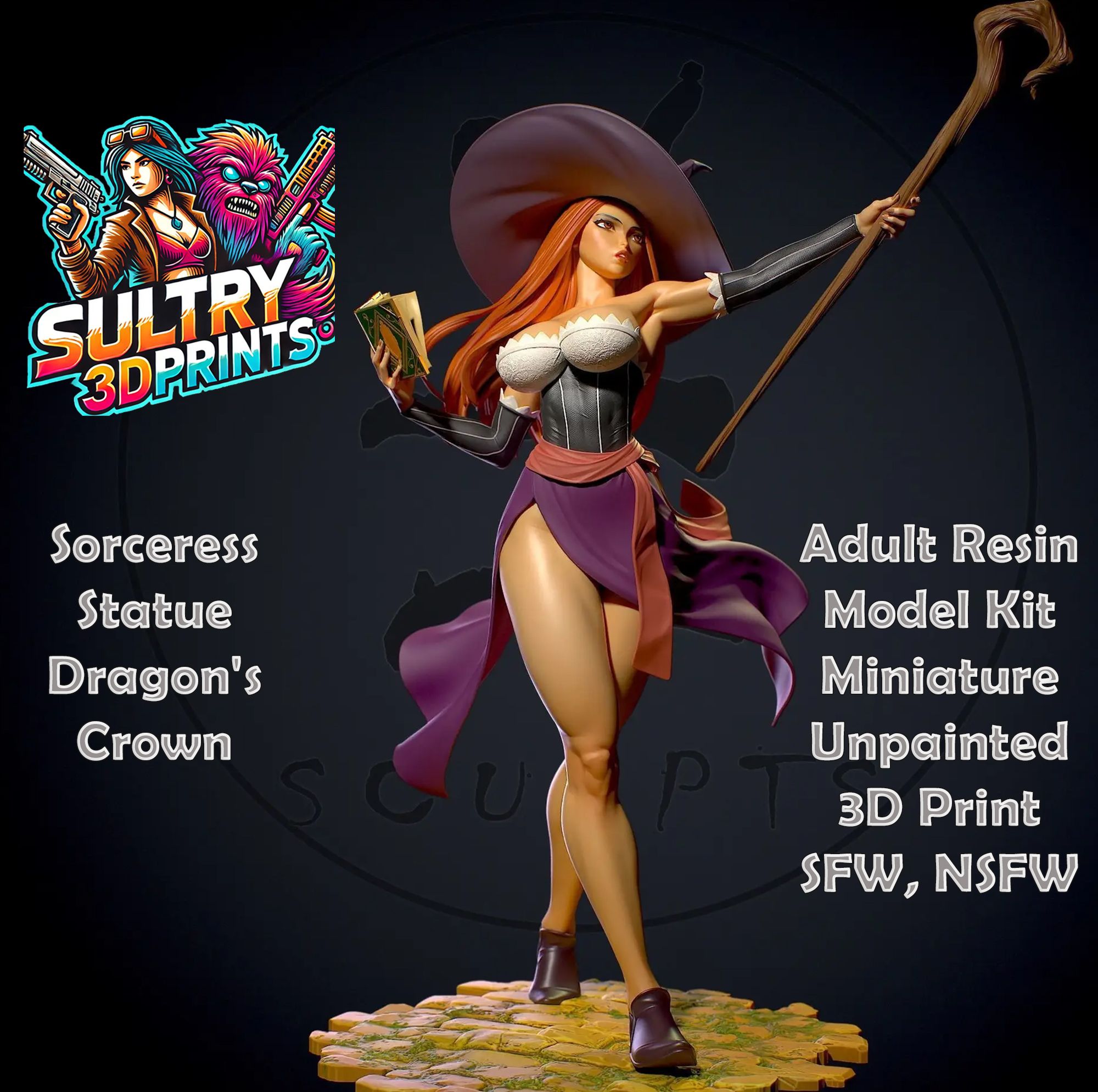 Sorceress Statue | Dragon's Crown Fan Art by Yan H SFW,NSFW null