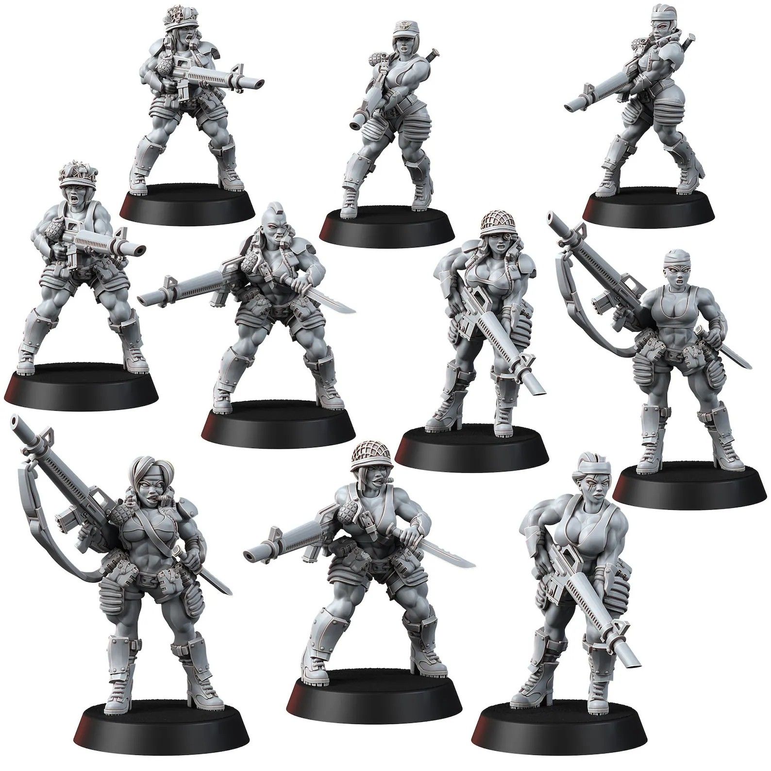 Jungle Fighters Mega Pack Miniature | 40k Fan Art by Across the Realms SFW 3d printed miniature,3d printed,miniature,sfw miniature,warhammer 40k,40k miniature,Jungle Fighters,Grimdark