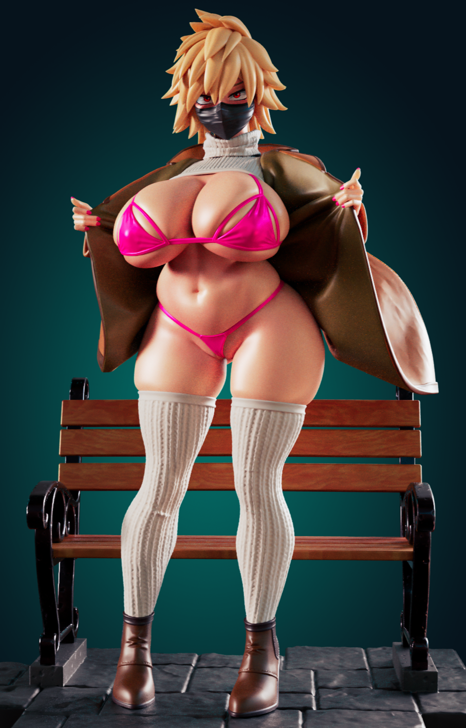 Bakugo Mitsuki Mommy Statue | My Hero Academia Fan Art by Officer Rhu SFW,NSFW,Futa 3d printed statue,3d printed,3d printed figure,Bakugo Mitsuki Statue,My Hero Academia Statue,futa statue,nsfw statue