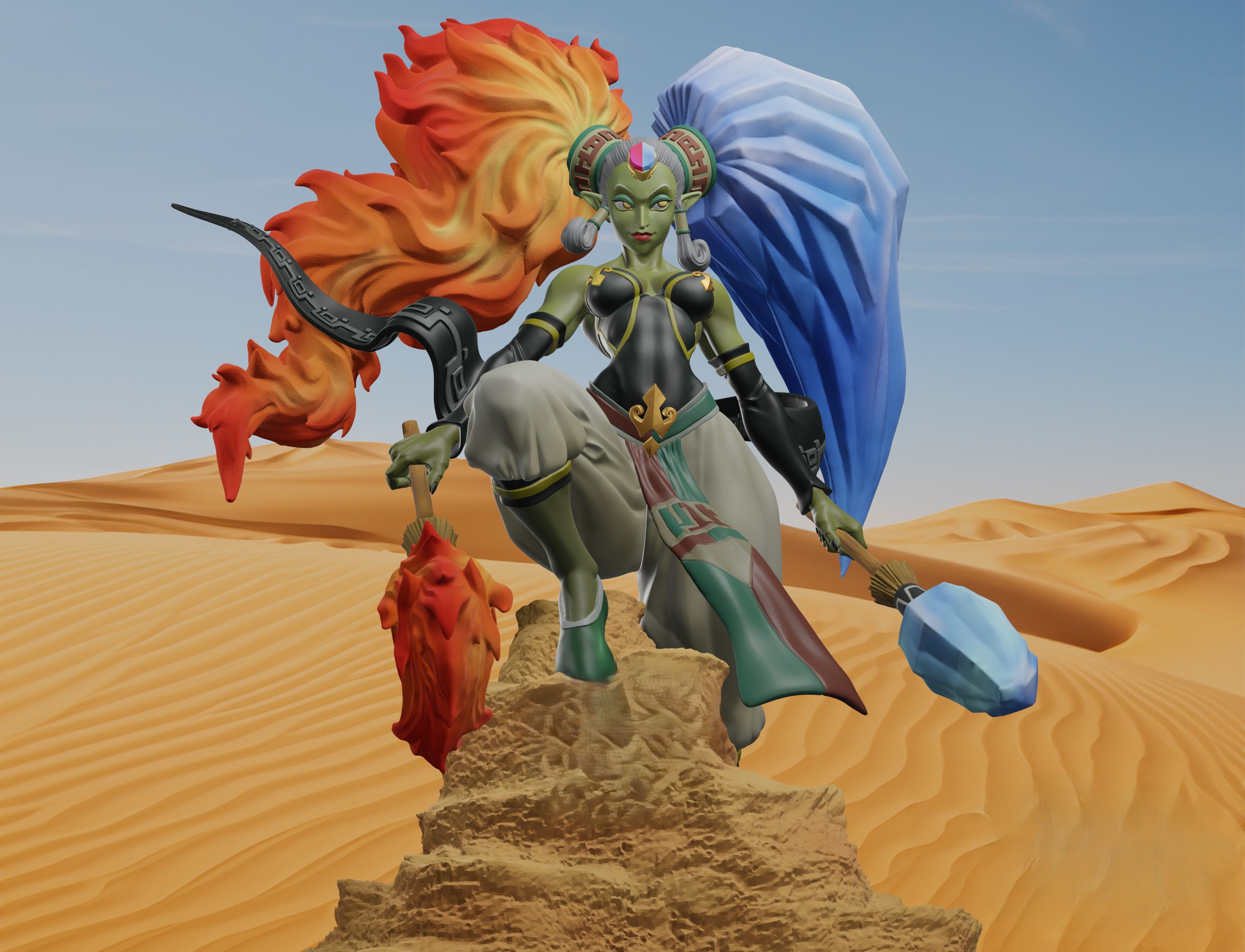 Twinrova Statue | The Legend of Zelda Fan Art by Freyas Fantasys SFW,NSFW,Futa 3d printed statue,3d printed,nsfw statue,futa statue,Twinrova Statue,The Legend of Zelda Statue