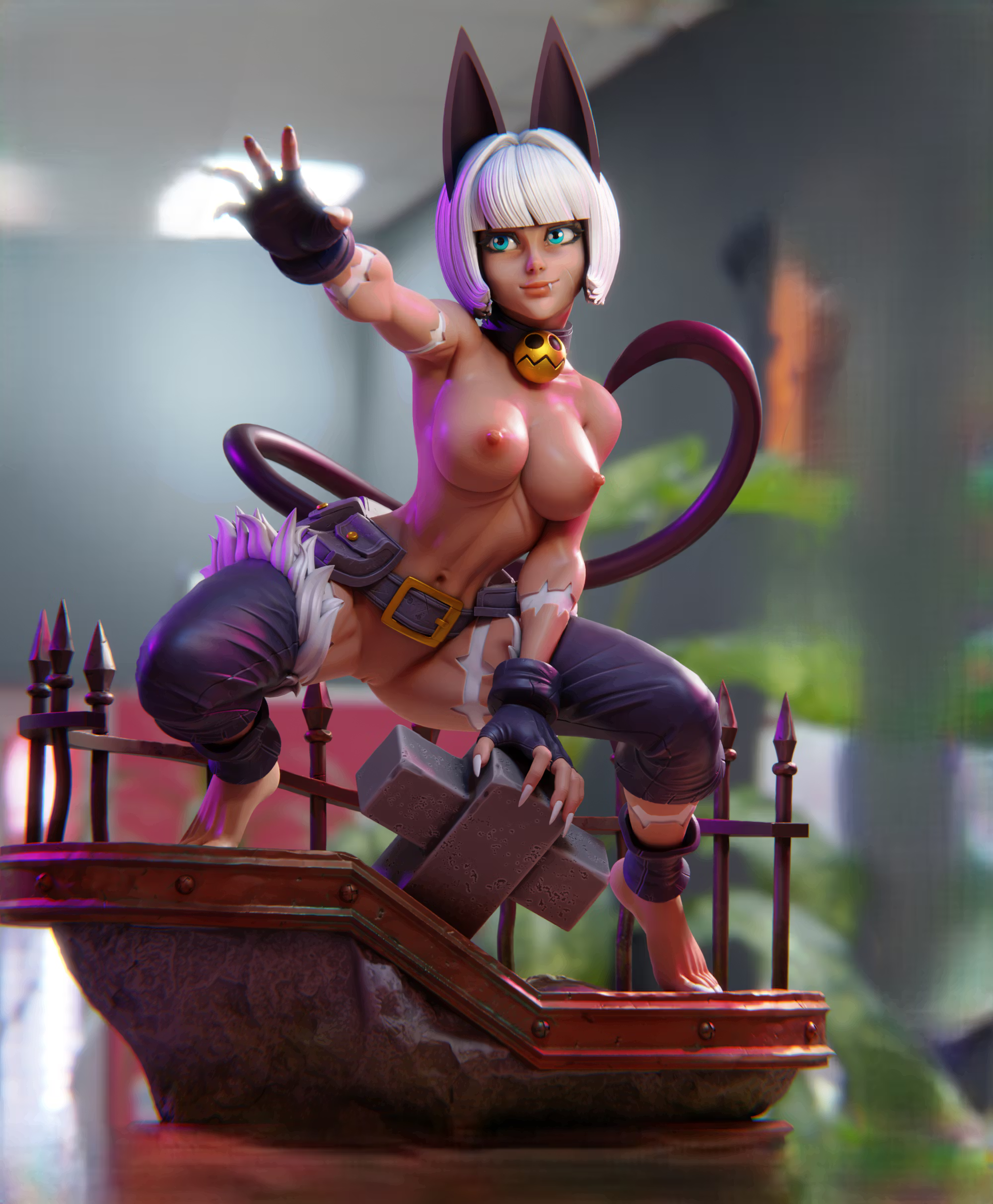 Ms. Fortune Statue | Skullgirls Fan Art by 3Dmoonn SFW,NSFW 3d printed,3d printed statue,Ms. Fortune Statue,Skullgirls statue,nsfw statue