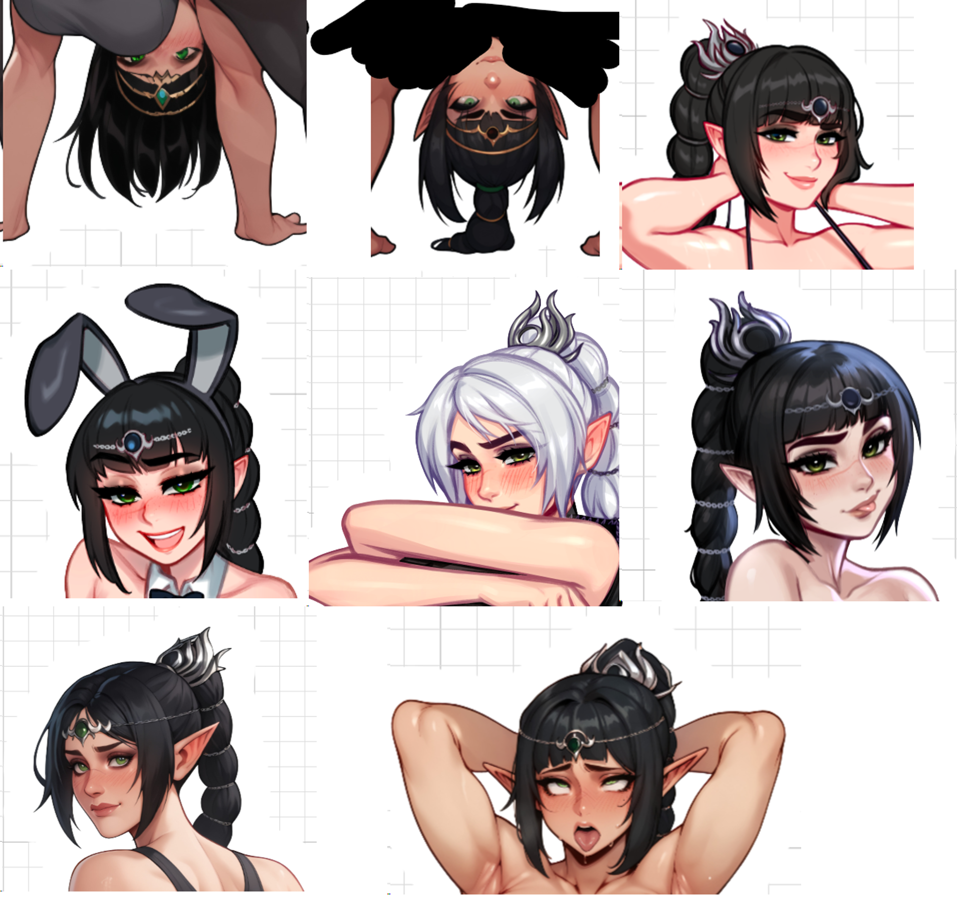 Shadowheart Pack Sticker | Baldur's Gate 3 Vinyl Sticker NSFW Baldur's Gate 3 sticker,Baldur's Gate 3 nsfw,nsfw sticker,Shadowheart sticker,sfw stickers