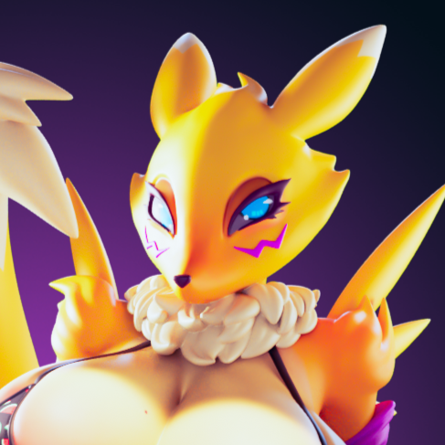 Renamon Watermelon Bikini Statue | Digimon Fan Art by Officer Rhu SFW,NSFW,Futa 3d printed,Renamon statue,futa statue,Digimon statue,furry statue,nsfw statue
