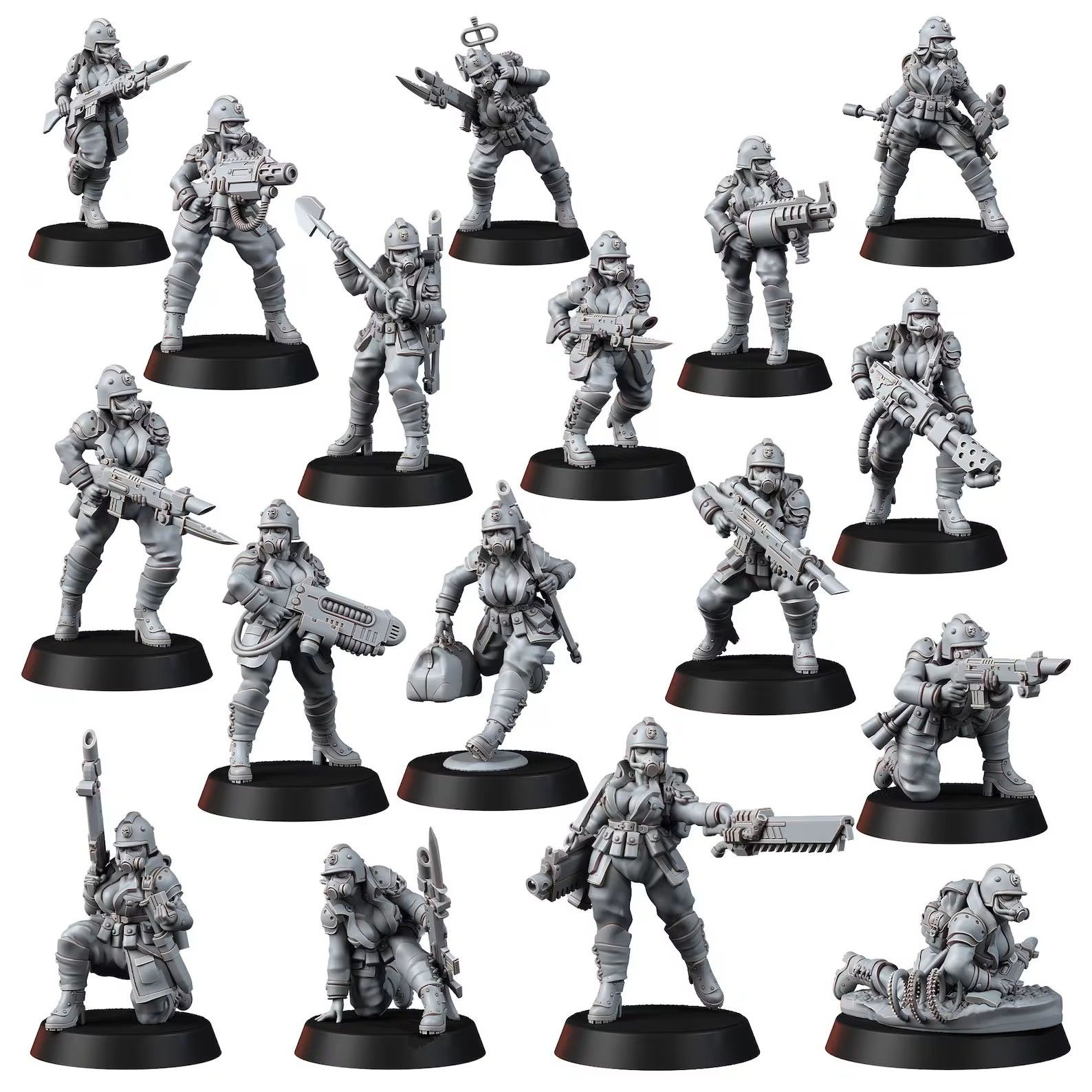 Cult of Death Mega Pack Miniature | 40k Fan Art by Across the Realms SFW 3d printed miniature,3d printed,miniature,sfw miniature,warhammer 40k,40k miniature,Cult of Death,Grimdark