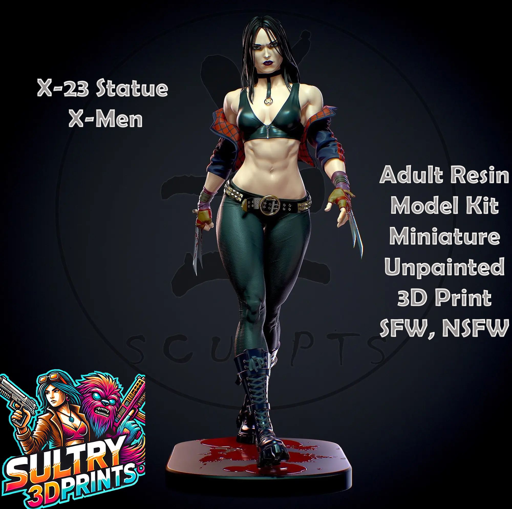 X-23 Statue | X-Men Fan Art by Yan H SFW,NSFW null