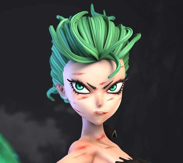 Tatsumaki Statue | One-Punch Man Fan Art by Azerama SFW,NSFW 3d printed,3d printed statue,nsfw statue,Tatsumaki statue,One-Punch Man statue
