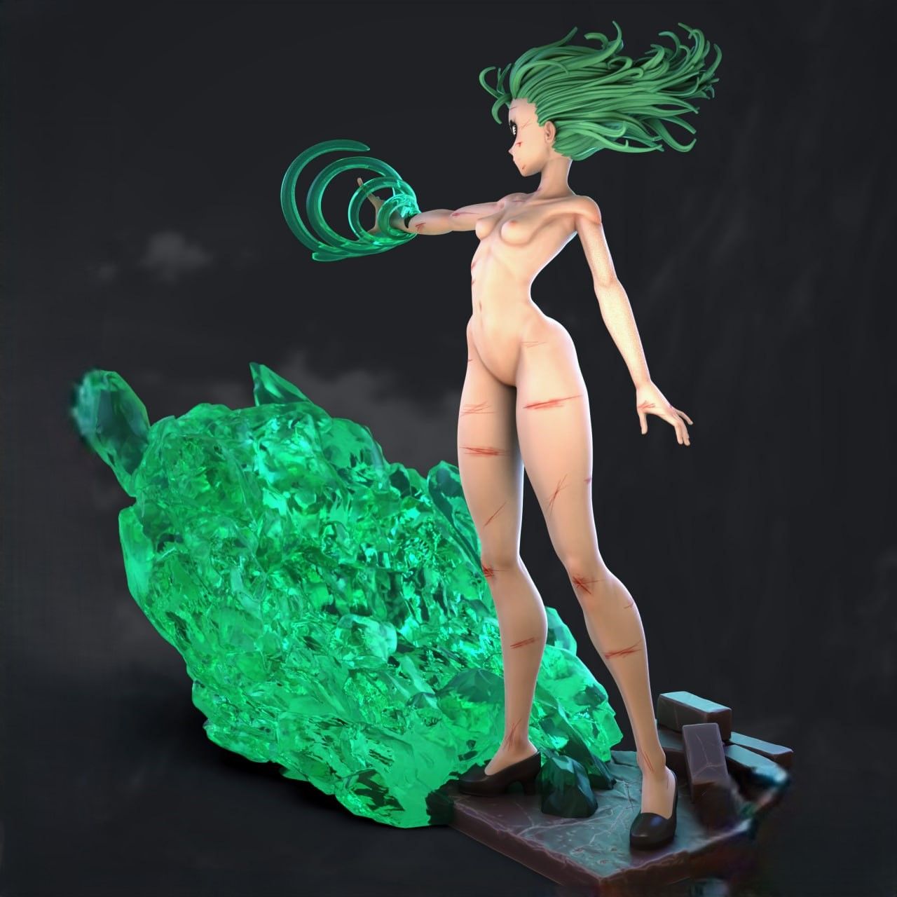 Tatsumaki Statue | One-Punch Man Fan Art by Azerama SFW,NSFW 3d printed,3d printed statue,nsfw statue,Tatsumaki statue,One-Punch Man statue