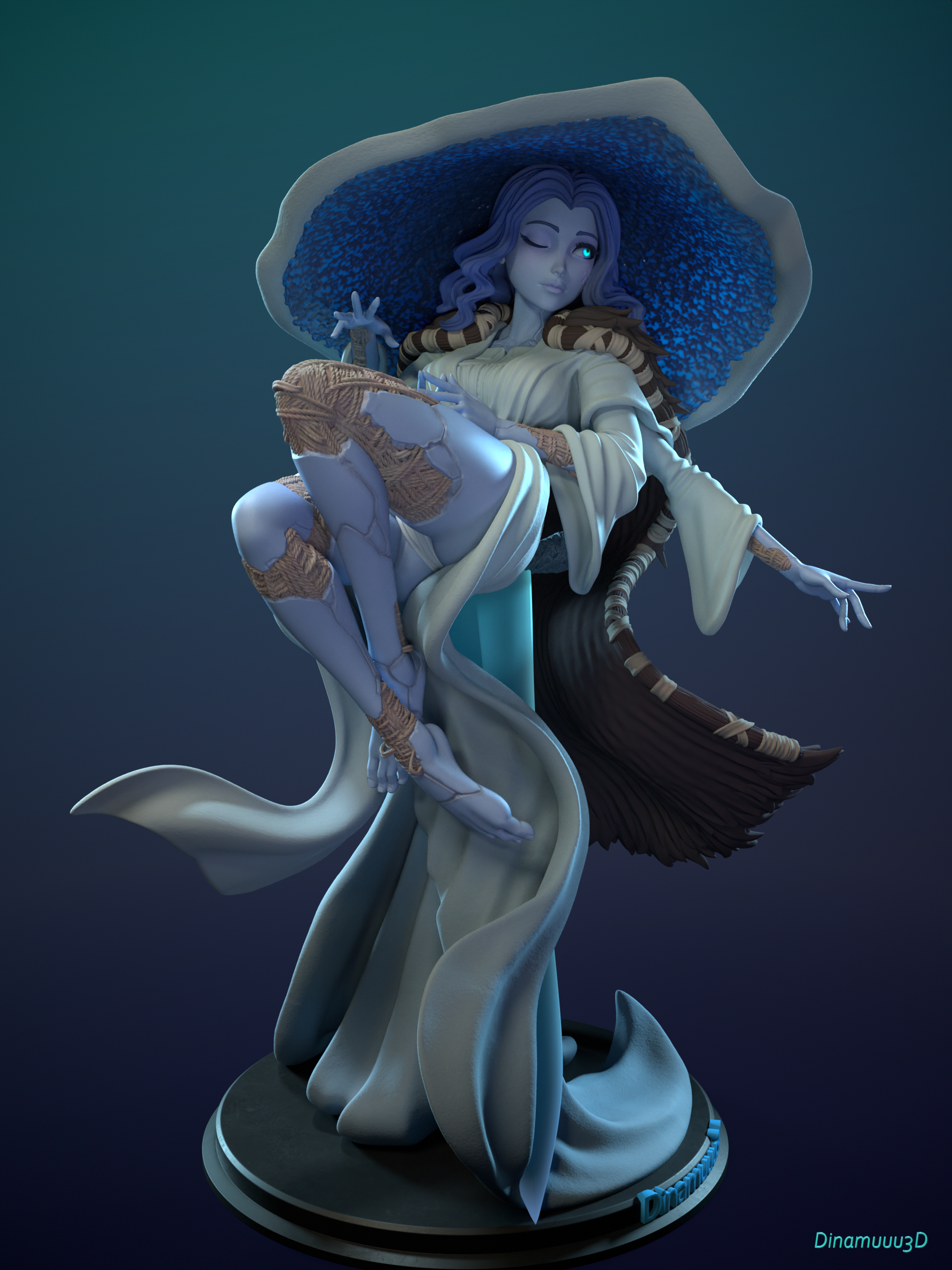 Ranni Statue | Elden Ring Fan Art by Dinamuuu3d SFW,NSFW null
