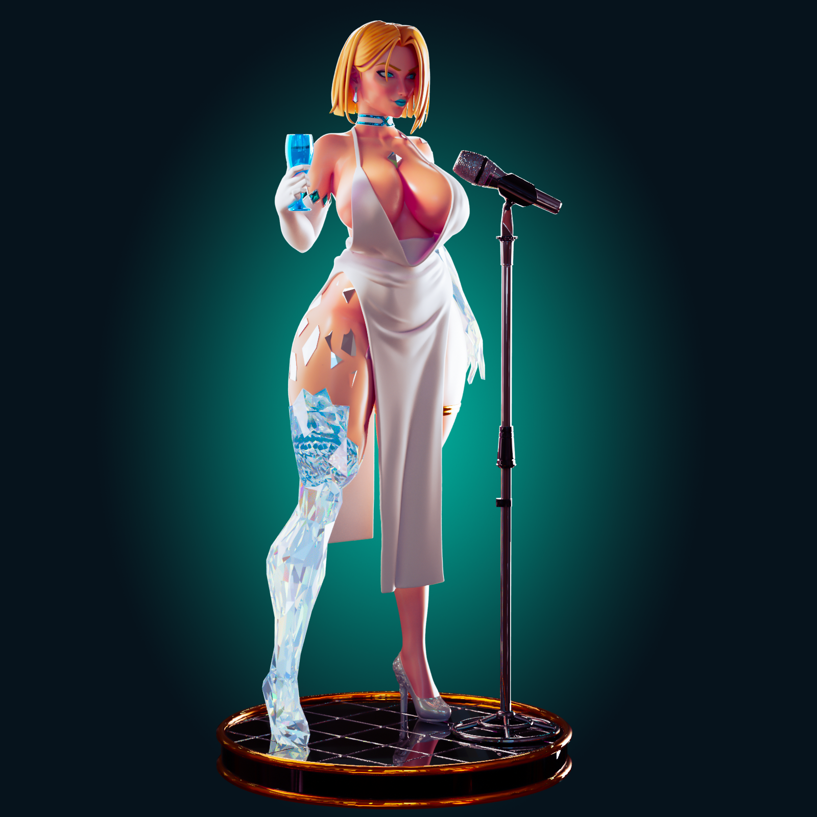 Emma Frost Thick Statue | Marvel Rivals Fan Art by Officer Rhu SFW,NSFW,Futa 3d printed,Emma Frost Thick statue,futa statue,Marvel Rivals statue,nsfw statue