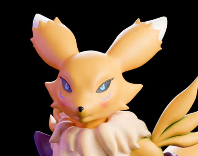 Renamon Statue | Digimon Fan Art by mowmaw NSFW,Futa 3d printed,Renamon statue,futa statue,Digimon statue,furry statue,nsfw statue