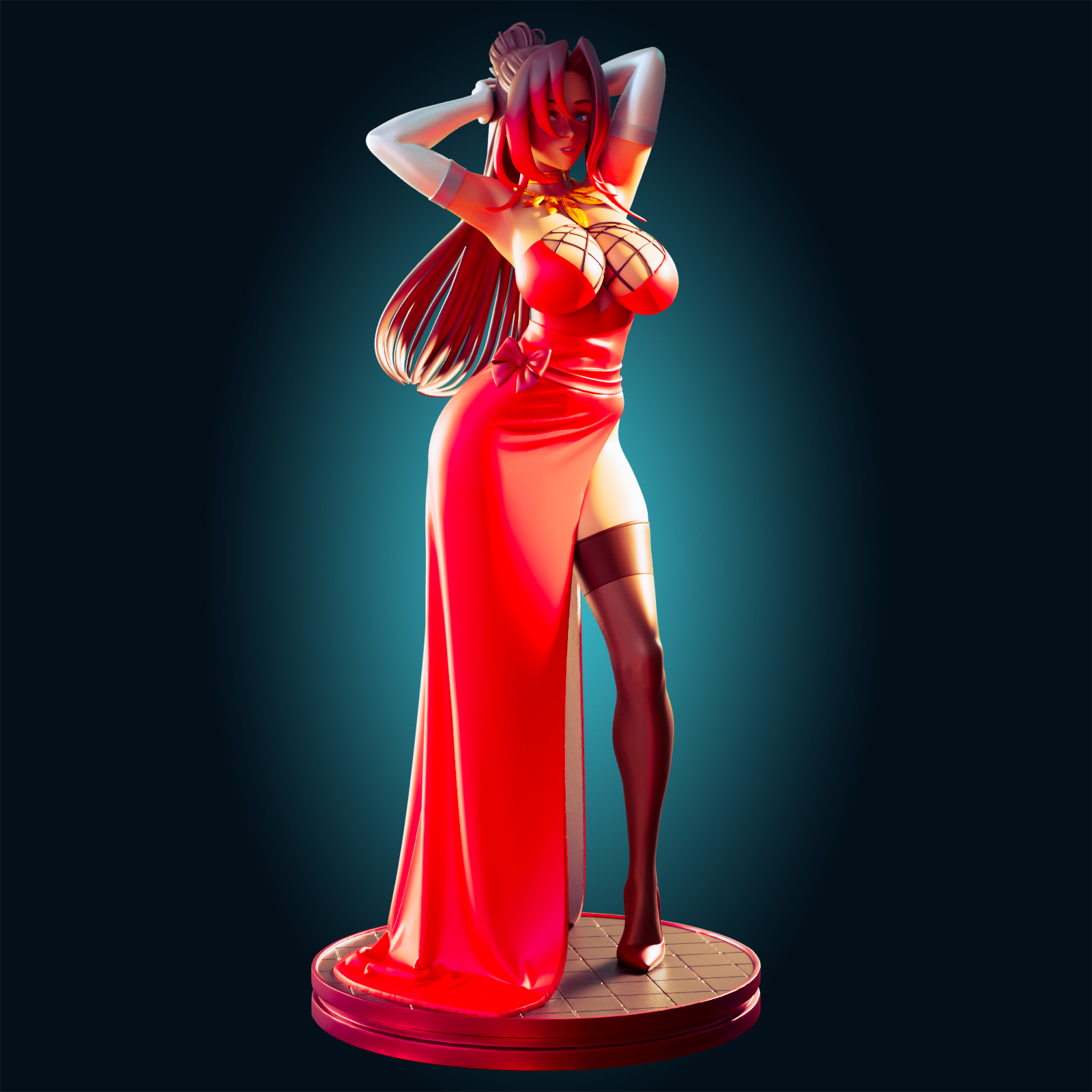 Sylvia Statue | Konosuba Fan Art by Officer Rhu SFW,NSFW,Futa 3d printed,Sylvia statue,futa statue,Konosuba statue,furry statue,nsfw statue