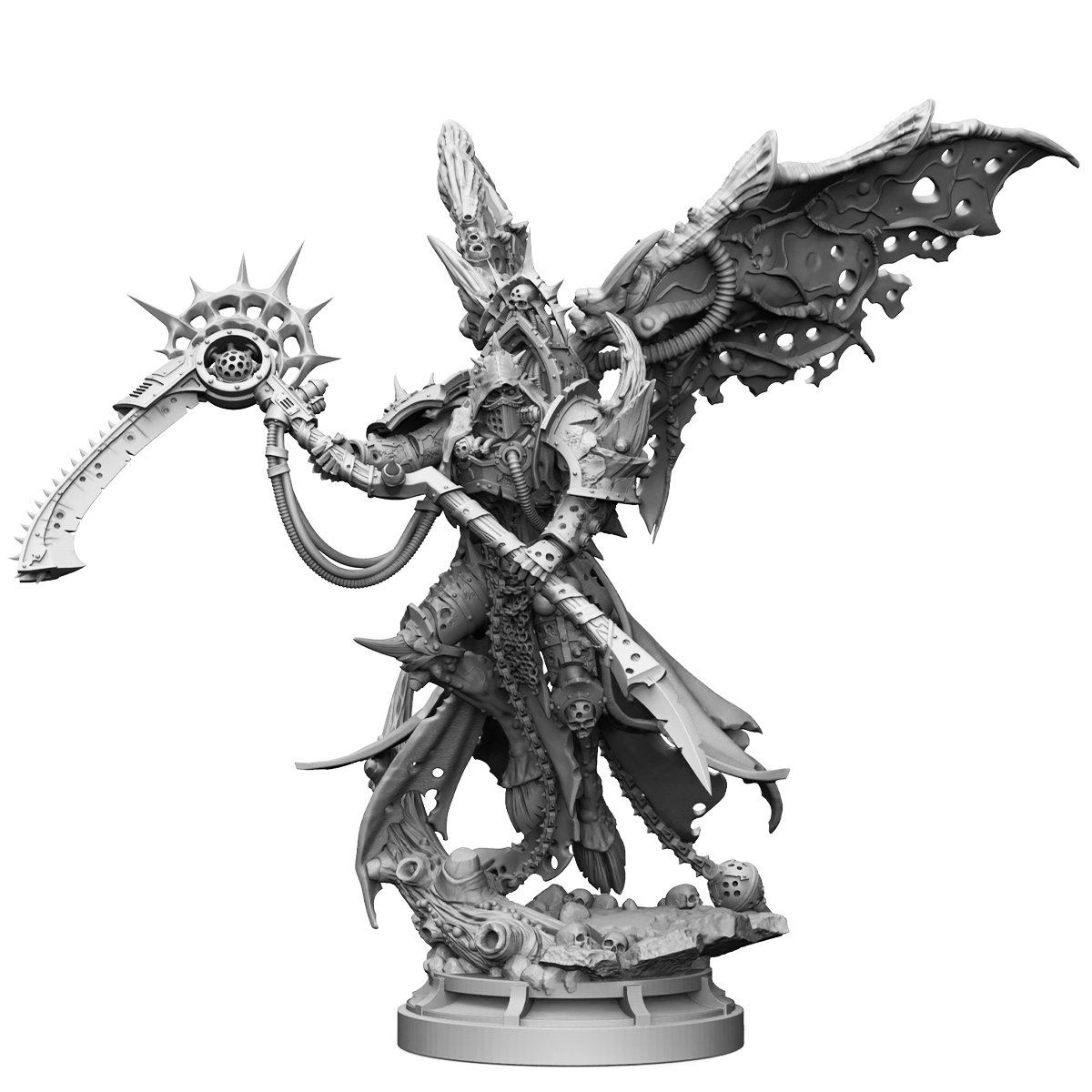 Chaos Prime The Great Demon Of Corrosion Miniature | 40k Fan Art by glukivnete SFW 3d printed miniature,3d printed,miniature,sfw miniature,warhammer 40k,40k miniature,Chaos Prime The Great Demon Of Corrosion