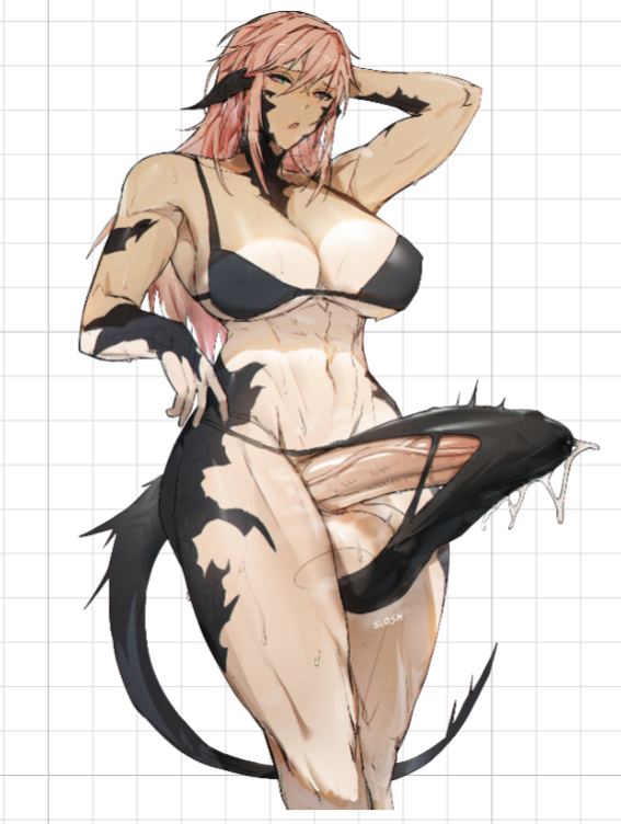 Akai Xaela Bikini Futa Sticker | Final Fantasy Futanari Stickers Ecchi Cartoon Futa futanari sticker,Final Fantasy stickers,futa sticker,Akai Xaela sticker,nsfw sticker