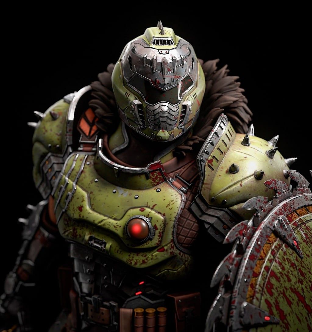 Doomguy Statue | Doom Fan Art by H3LL SFW null