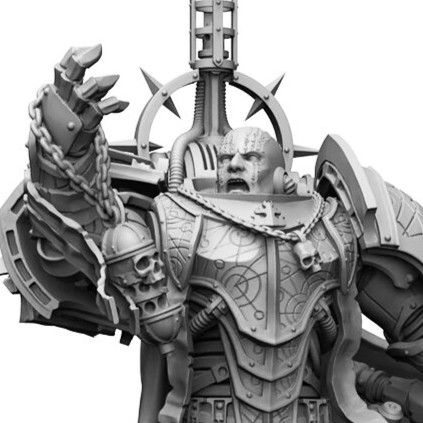 Chaos Prime The Word Knight Miniature | 40k Fan Art by glukivnete SFW 3d printed miniature,3d printed,miniature,sfw miniature,warhammer 40k,40k miniature,Chaos Prime The Word Knight