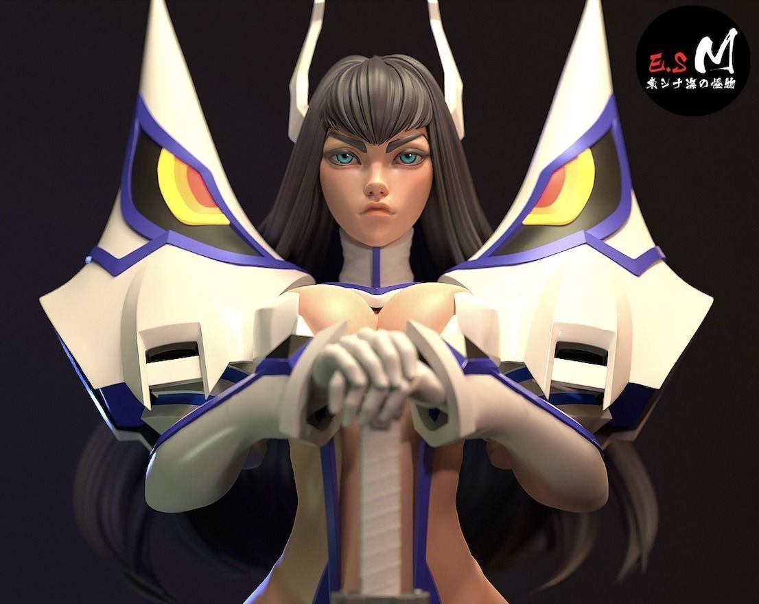 Satsuki Kiryuin Statue | Kill la Kill Fan Art by E.S Monster SFW,NSFW null