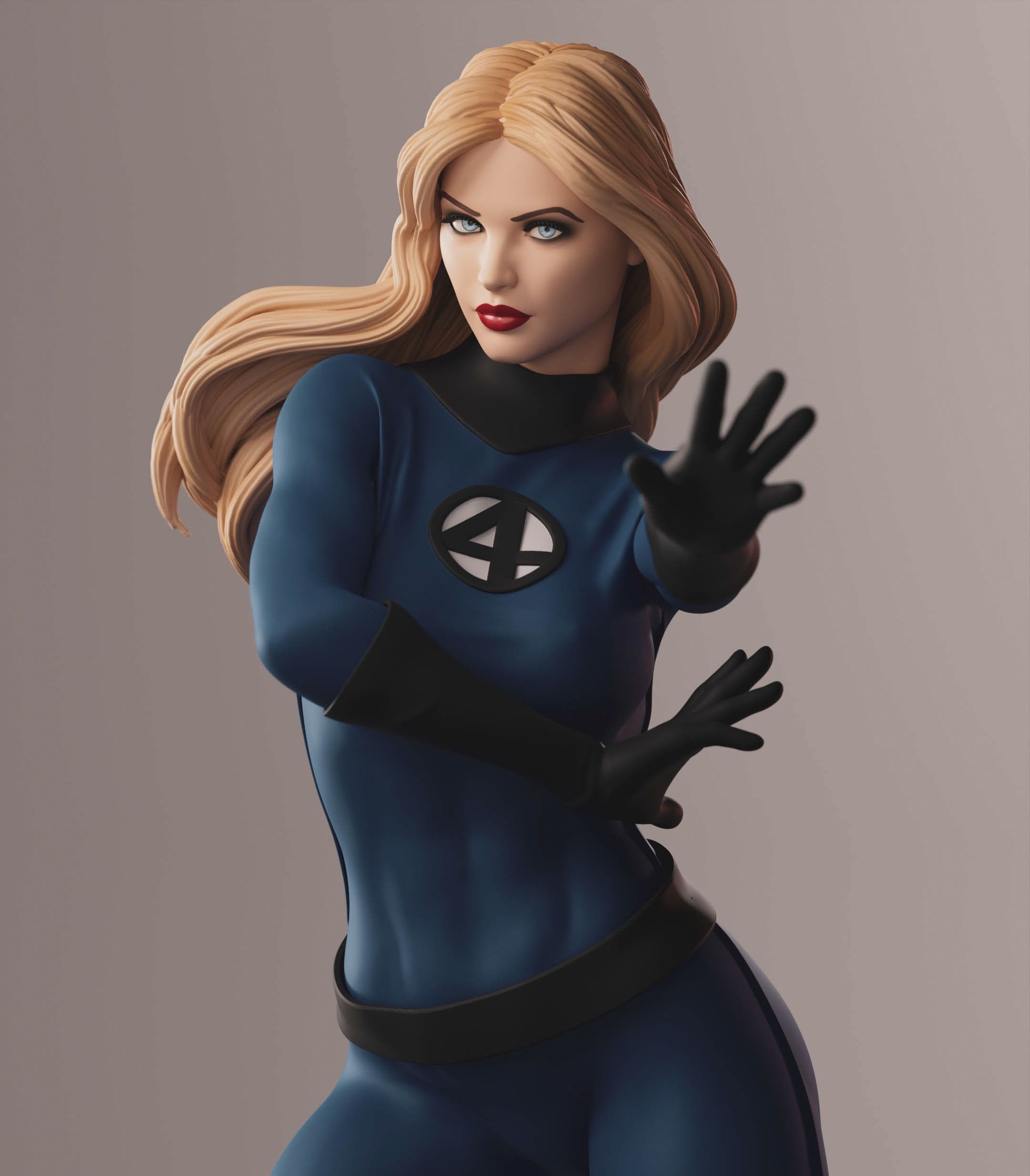 Sue Storm Statue | Marvel Fan Art by Abe3D SFW,NSFW 3d printed statue,sue storm,fantastic4,3d printed figure,3d printed,nsfw statue