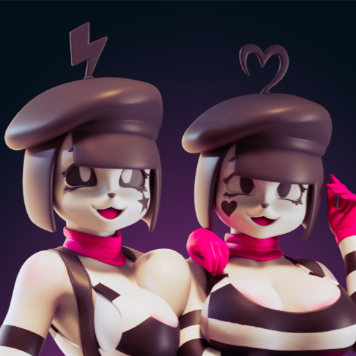 Bonbon and Chuchu Statue | Derpixon Fan Art by Officer Rhu SFW,NSFW,Futa 3d printed,Bonbon and Chuchu statue,futa statue,Derpixon statue,furry statue,nsfw statue