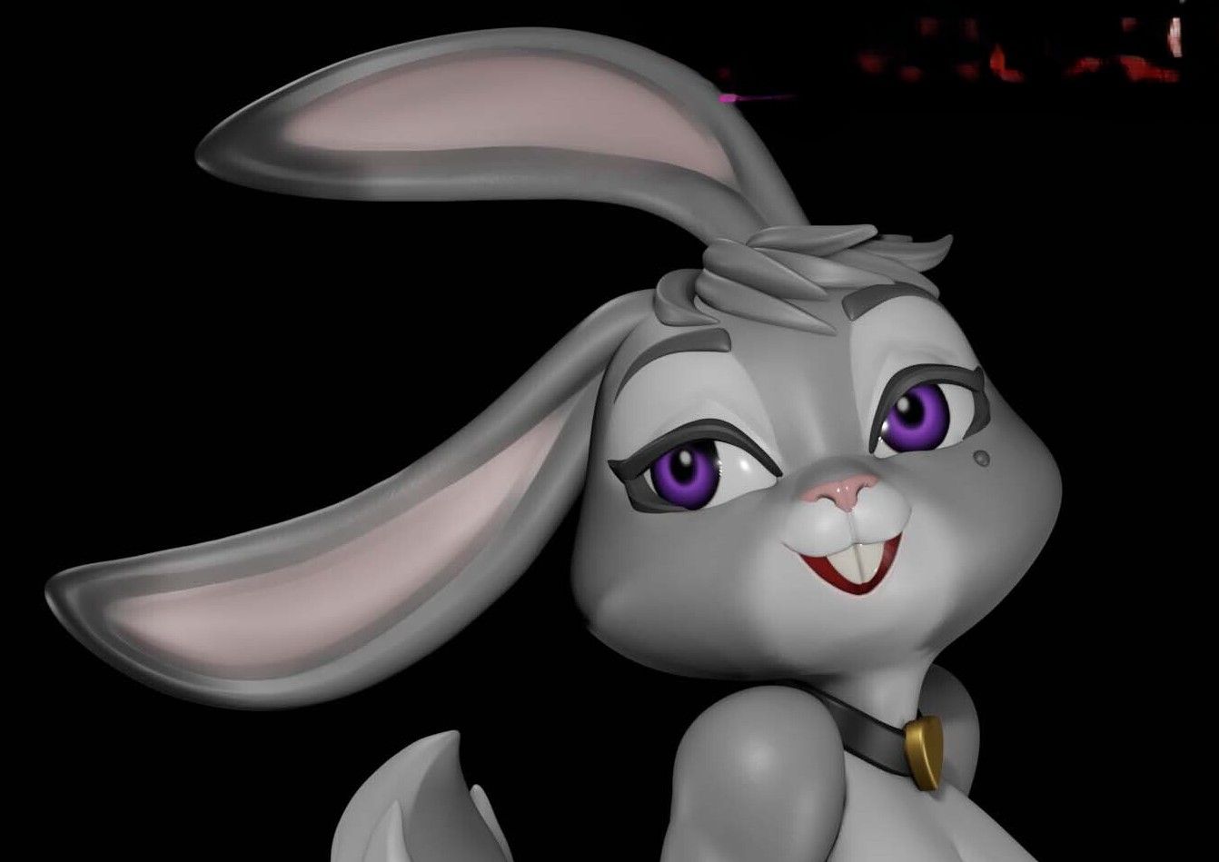 Bella Bunny Girl and Furry Statue | Original Fan Art by Digital Dark NSFW,Futa 3d printed statue,3d printed,nsfw statue,futa statue,3d printed figure,Bella Bunny Girl Statue,furry statue