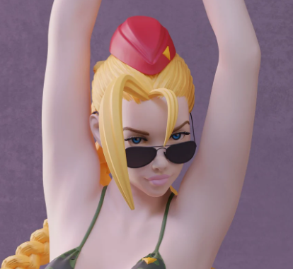 Cammy Bikini Statue | Street Fighter Fan Art by Abe3D SFW,NSFW 3d printed statue,cammy bikini,street fighter,3d printed figure,3d printed,nsfw statue