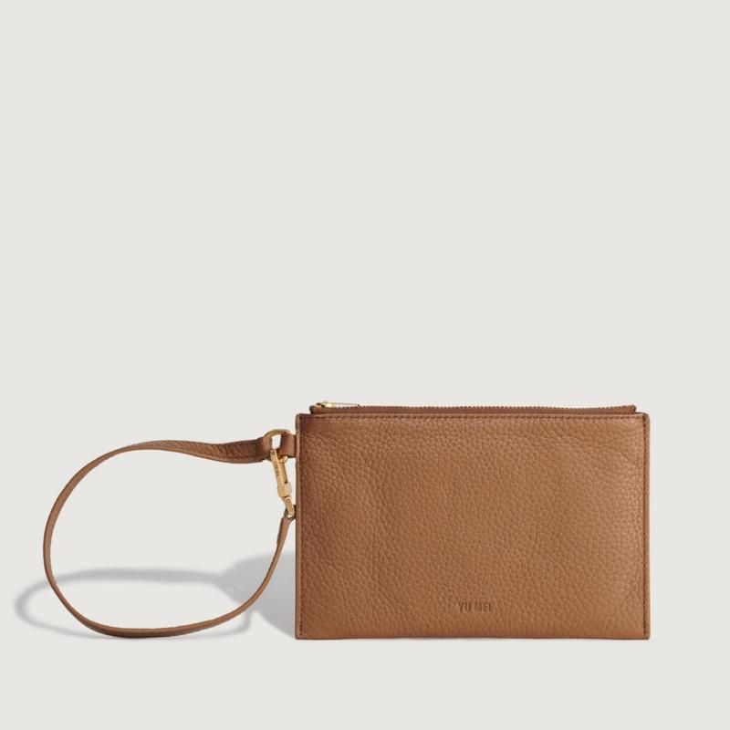 Amy Clutch in Toffee Deer Nappa | Yu Mei