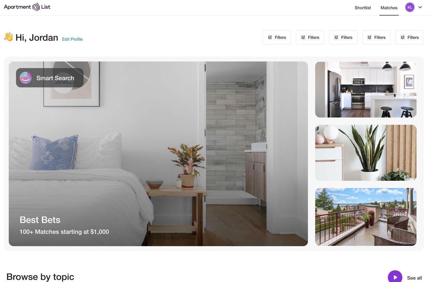 Example mobile screenshot of the Apartment List app
