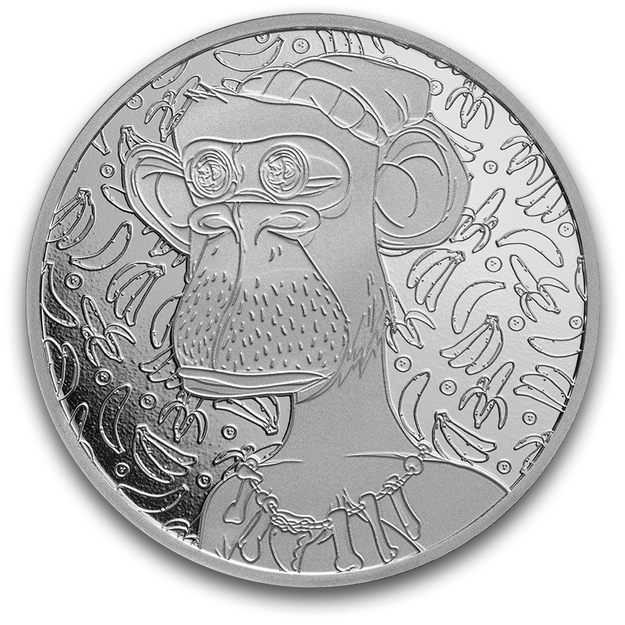 Pièce en argent 1 oz Bored Ape – Édition limitée NFT | GOLD AVENUE