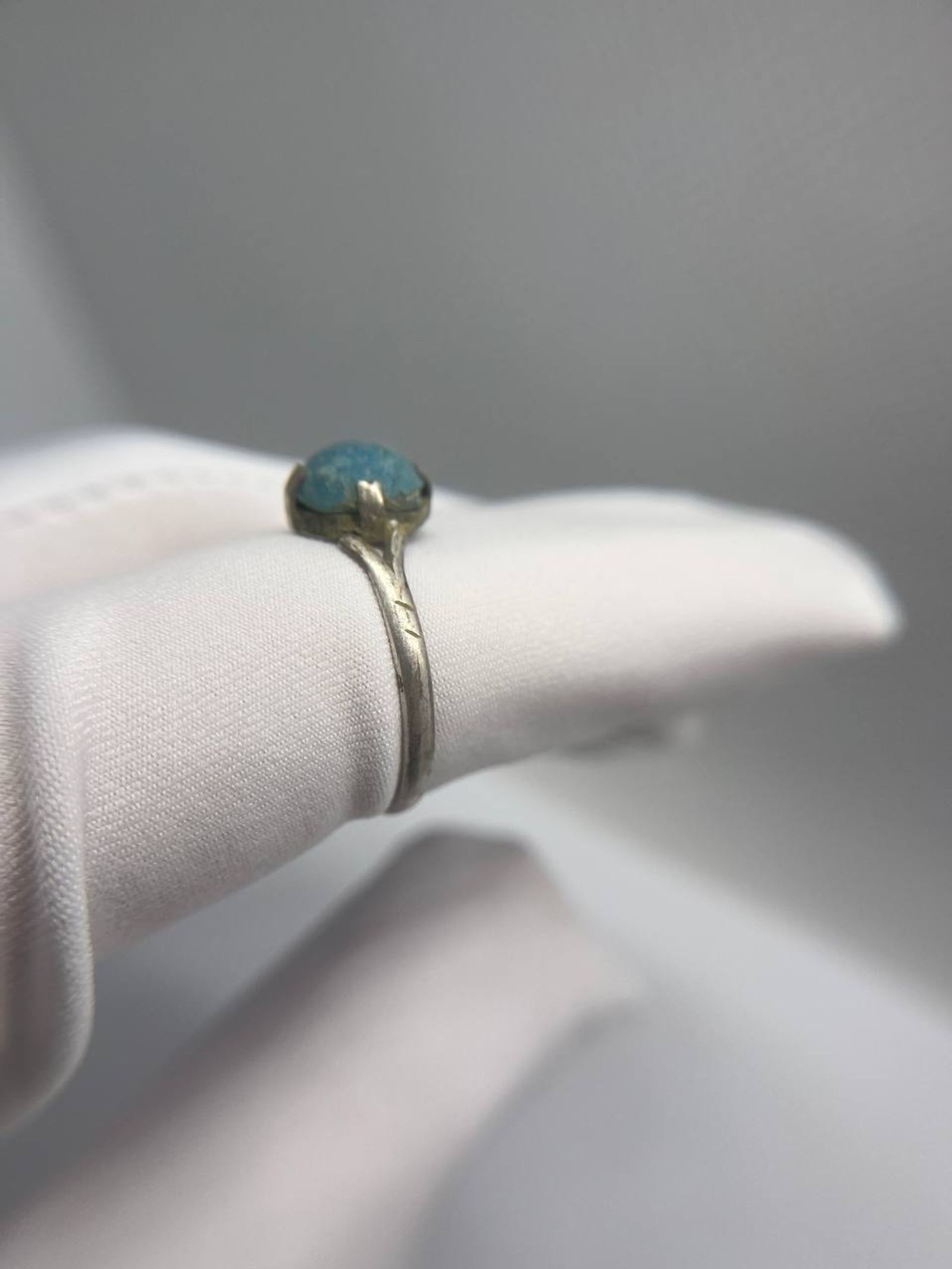 Anello in Argento con Pietra Azzurra - view 3