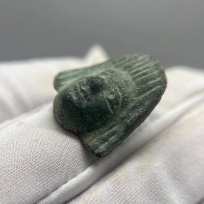 Elemento Decorativo in Bronzo con Busto Maschile